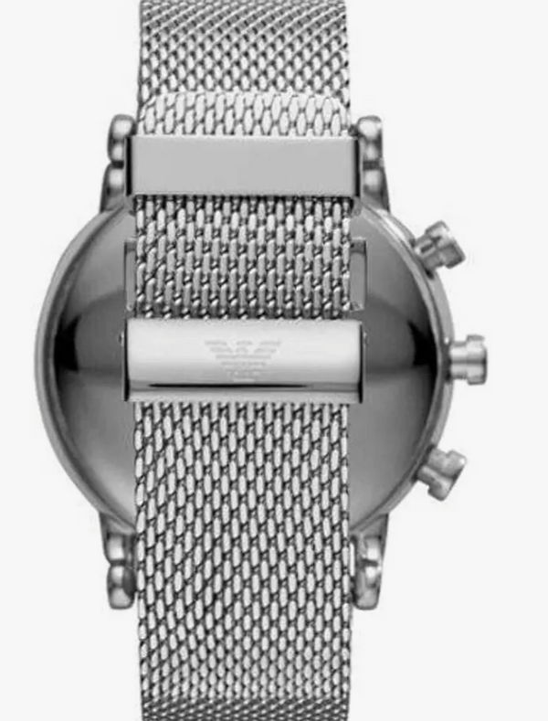 EMPORIO ARMANI MEN BLACK CHRONOGRAPH DIAL WATCH