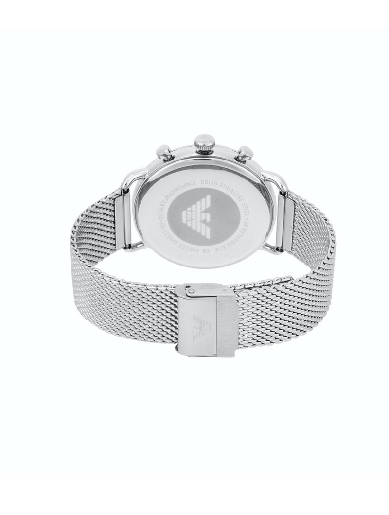 EMPORIO ARMANI MEN BLACK CHRONOGRAPH DIAL WATCH