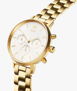 MVMT UNISEX GOLDEN + SILVER TONED ANALOG WATCH