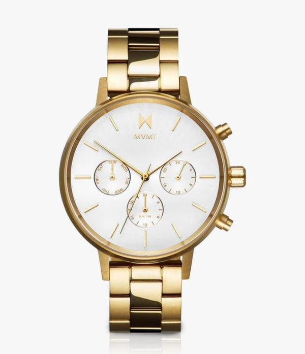 MVMT UNISEX GOLDEN + SILVER TONED ANALOG WATCH
